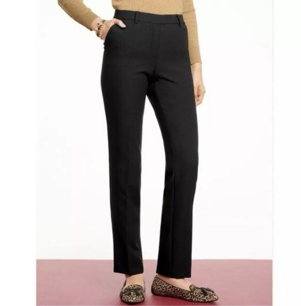 Talbots Black Cambridge Pant Pull On Trousers Size 2